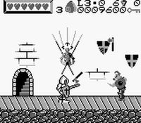 une photo d'Ã©cran de Wizards and Warriors X - Fortress of Fear sur Nintendo Game Boy